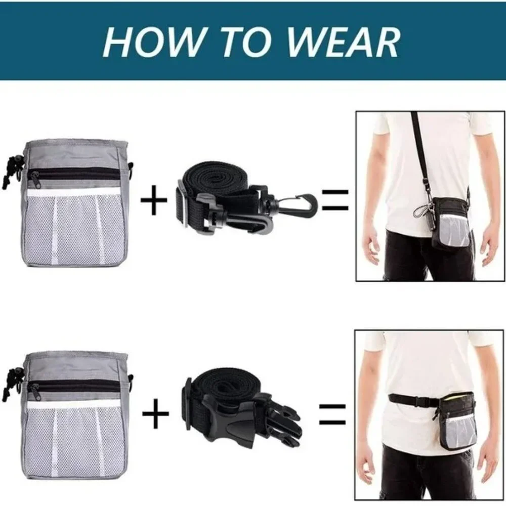 Gray Dog Treat Training Pouch